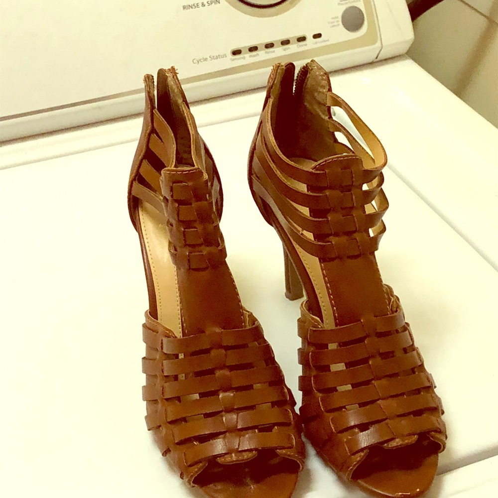 Cognac Caged Sandals!